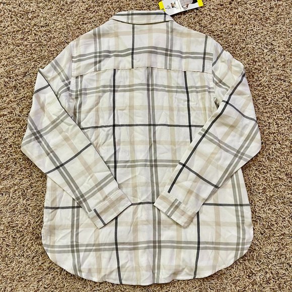 NWT Jachs Girlfriend Women's Plaid Super Soft Flannel Button Shirt, Size S - Picture 10 of 11